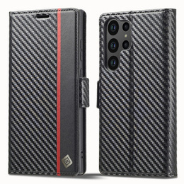 Калъф с капак за Samsung Galaxy S23 Ultra, Carbon LC.IMEEKE, черен