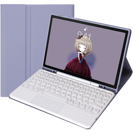 Калъф + клавиатура Samsung Galaxy Tab S6 Lite 2020 P610/P615 / S6 Lite 2022 10.4, Touchpad Pen Slot, лилав