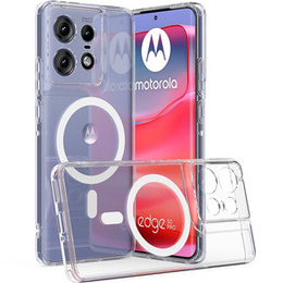 Калъф за Motorola Edge 50 Pro, Fusion Hybrid, за MagSafe, прозрачен