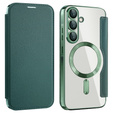 Калъф с капак за Samsung Galaxy A26, RFID Wallet MagSafe CamShield, зелен