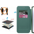 Калъф с капак за Samsung Galaxy A26, RFID Wallet MagSafe CamShield, зелен