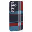 Калъфът за Samsung Galaxy S25, Carbon Fiber MagSafe, синьо / червено
