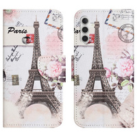 Калъф с капак за Samsung Galaxy M15 5G, Wallet, Eiffel Tower