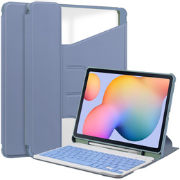 Калъф с клавиатура за Samsung Galaxy Tab S6 Lite 2024 / 2022 / 2020, Rotary 360° Leather, лилав
