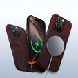 Калъфът iPhone 16 Pro Max, Aramid Fiber MagSafe, червен