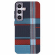 Калъфът за Samsung Galaxy S25, Carbon Fiber MagSafe, синьо / червено
