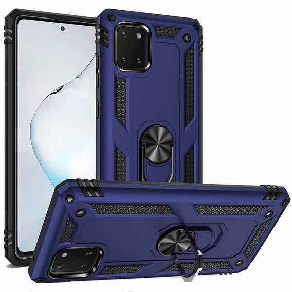 брониран калъф за Samsung Galaxy Note 10 Lite, Nox Case Ring, син