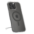 Калъфът MagSafe Spigen за iPhone 16 Pro Max, Ultra Hybrid, прозрачен / сив + 9H закалено стъкло