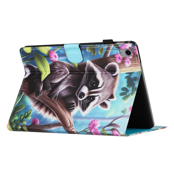 Калъф за iPad 10.9" 2022 (10 gen.), с капак, raccoon