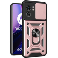 Брониран калъф за Motorola Edge 40, CamShield Slide, розов rose gold