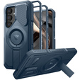 Брониран калъф за Samsung Galaxy S25+ Plus, Dexnor CamProtect MagSafe, син (Две рамки)