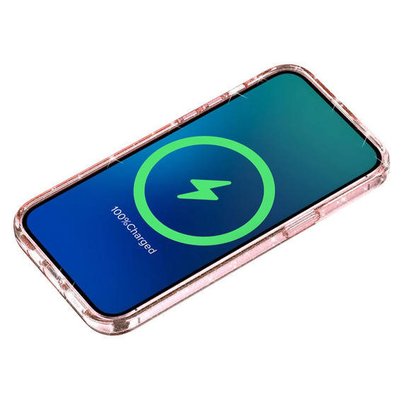 Калъфи за iPhone 14 Pro, Dropproof MagSafe Glitter, розов
