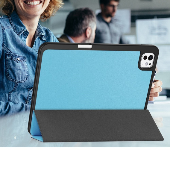 Калъф за iPad Pro 11" 2024 (5 gen.), Smartcase с място за стилус, син