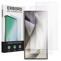 2x Закалено стъкло за Samsung Galaxy S24 Ultra, ERBORD 9H Hard Glass на екрана