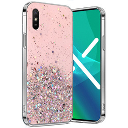 Калъфи за Xiaomi Redmi 9A, Glittery, розов