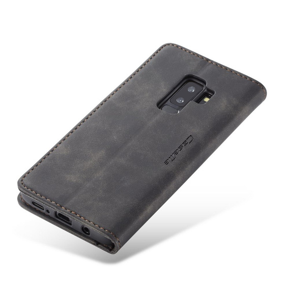 CASEME калъф за Samsung Galaxy S9 Plus, Leather Wallet Case, черен