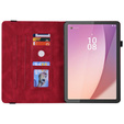 Калъф за Lenovo Tab M9, Butterfly, червен