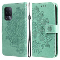 Калъф с капак за Oppo Reno5 Z / A94 / A95 5G, Mandala, зелен