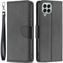 Калъф с капак за Samsung Galaxy M33 5G, Wallet Litchi Magnet, черен