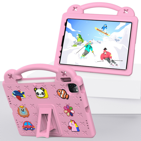 Детският калъф за iPad 10.9 2022 10 Gen, Cute Patterns, със стойка, розов