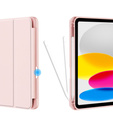 Калъфът за iPad 10.9 2022 10 Gen, Smart Pencil, с гнездо за стилус, розов