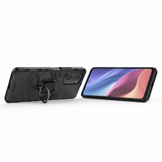 Калъфи за Xiaomi Mi 11i / POCO F3, Kickstand Ring, черен