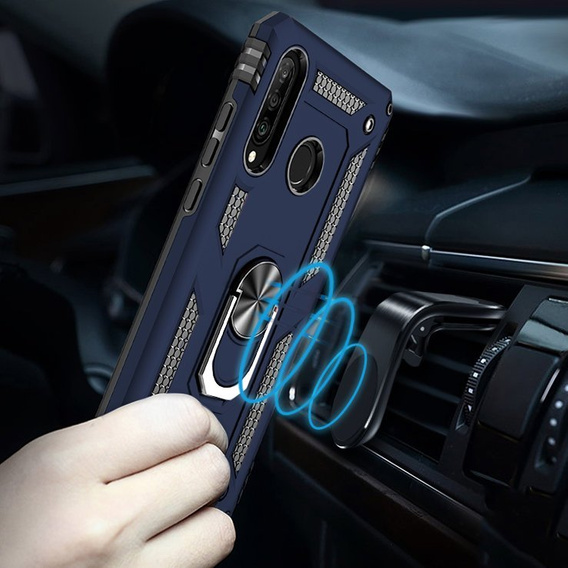 брониран калъф за Huawei P30 Lite, Nox Case Ring, син
