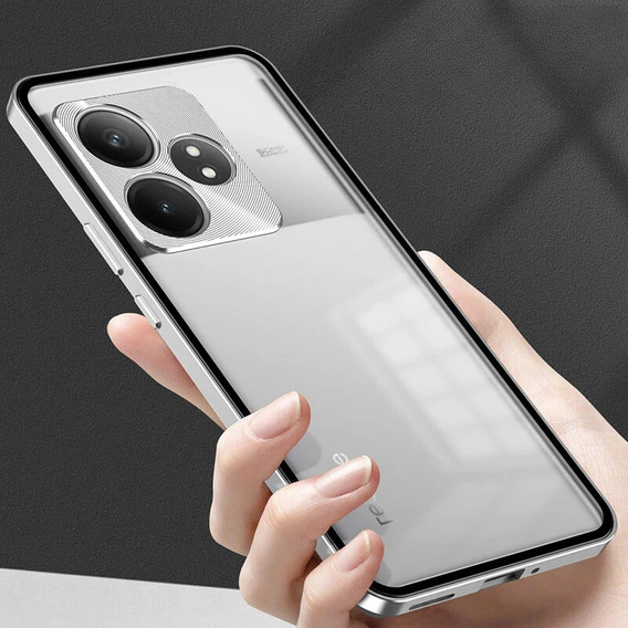 Калъф за Realme GT 6 / 6T, Frame Case, сребърен