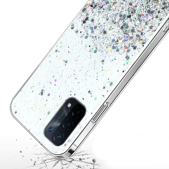 Калъфи за Oppo A54 5G/A74 5G/A93 5G, Glittery, прозрачен