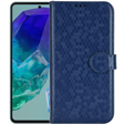 Калъф с капак за Samsung Galaxy M55 5G, Wallet Rhombus, черен