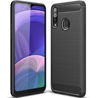 Калъфът за Samsung Galaxy A20S, Carbon, черен