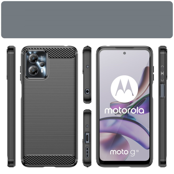 Калъфът за Motorola Moto G23 / G13, Carbon, черен