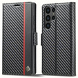 Калъф с капак за Samsung Galaxy S25 Ultra, Carbon LC.IMEEKE, черен