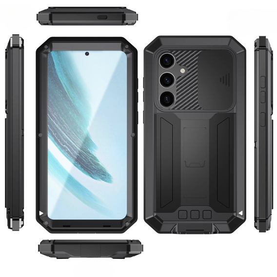 Брониран калъф за Samsung Galaxy S25+ Plus, R-JUST, черен