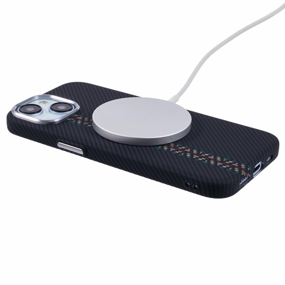 Калъфът за iPhone 14, Carbon Fiber MagSafe, черен