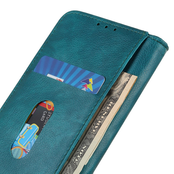 Калъфи за Samsung Galaxy S23 Plus, Wallet Litchi Leather, зелен
