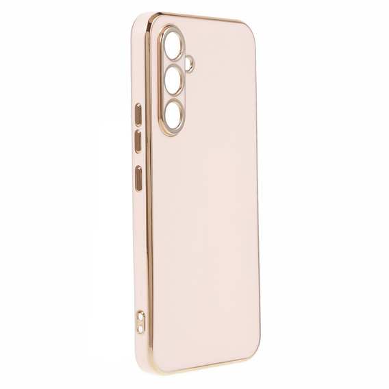 Калъф за Samsung Galaxy A25 5G Glamour CamShield, розов + 9H стъкло