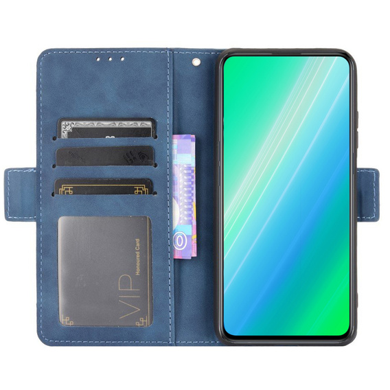 Калъф с капак за Oppo A98 5G, Card Slot, син