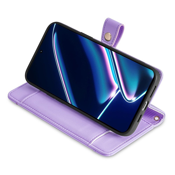 Калъф с капак за Realme 11 Pro 5G / Pro+ 5G, Wallet Zipper Pocket, лилав