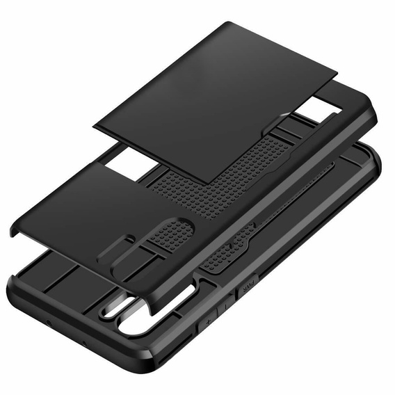 Калъфи за Huawei P30 Pro, Sliding Card Holder, черен