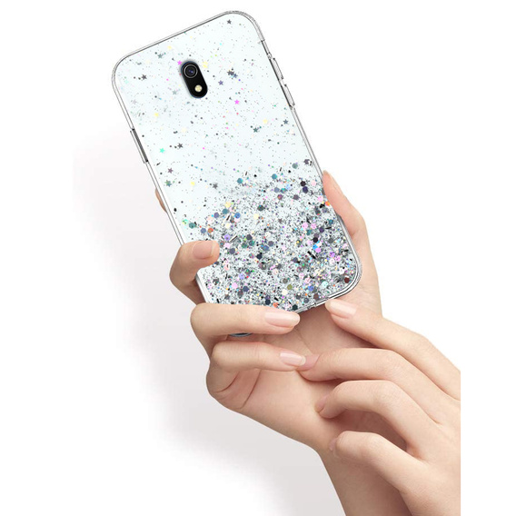 Калъфи за Xiaomi Redmi 8A, Glittery, прозрачен