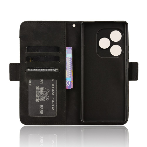 Калъф с капак за Realme GT 6 / 6T, Card Slot, черен