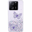 Калъф за Xiaomi 13T / 13T Pro / Redmi K60 Ultra, Glitter Butterfly, лилав