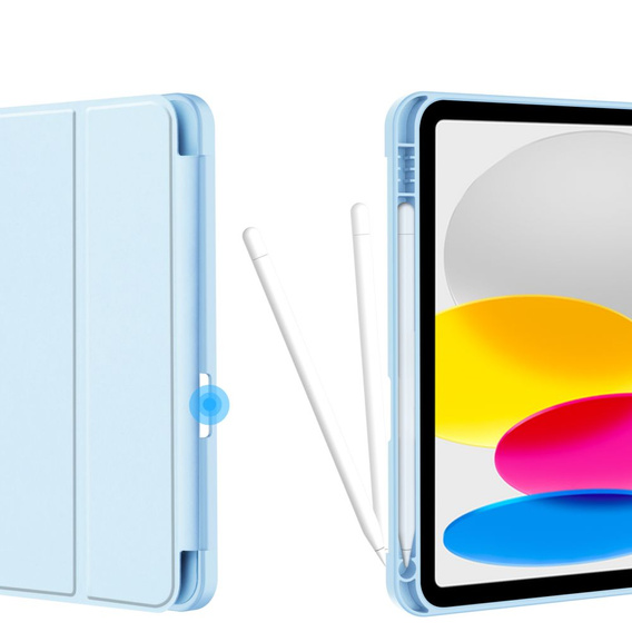 Калъфът за iPad 10.9 2022 10 Gen, Smart Pencil, с гнездо за стилус, син