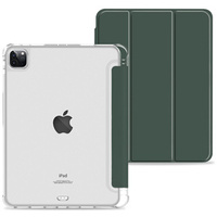 Калъф за iPad Pro 11 2022 / 2021 / 2020, Smartcase Hybrid, с място за стилус, тъмнозелен