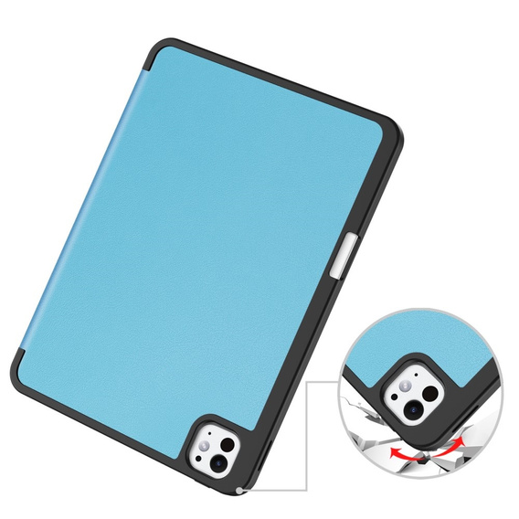 Калъф за iPad Pro 11" 2024 (5 gen.), Smartcase с място за стилус, син