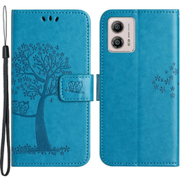 Калъф с капак за Motorola Moto G53 / G23 / G13, tree, син