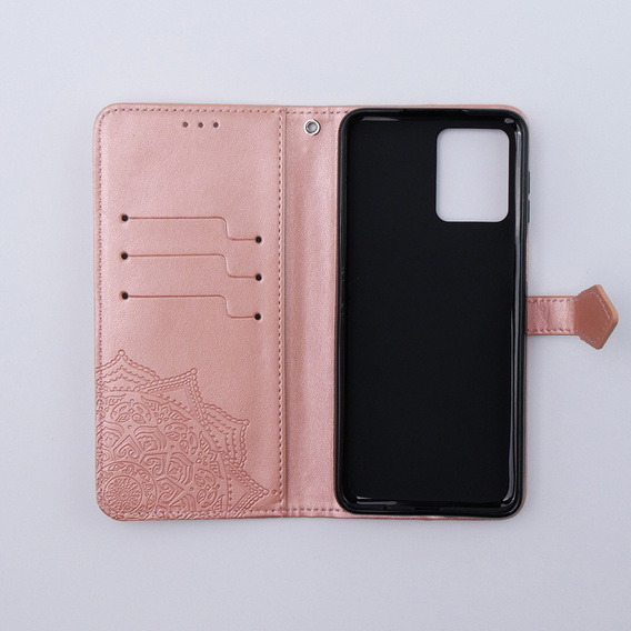 Калъф с капак за Motorola Moto G54 5G, Mandala, розов rose gold