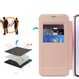 Калъф с капак за Samsung Galaxy A36, RFID Wallet MagSafe CamShield, розов