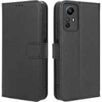 Калъф с капак за Xiaomi Redmi Note 12S 4G, Wallet Smart Magnet, черен